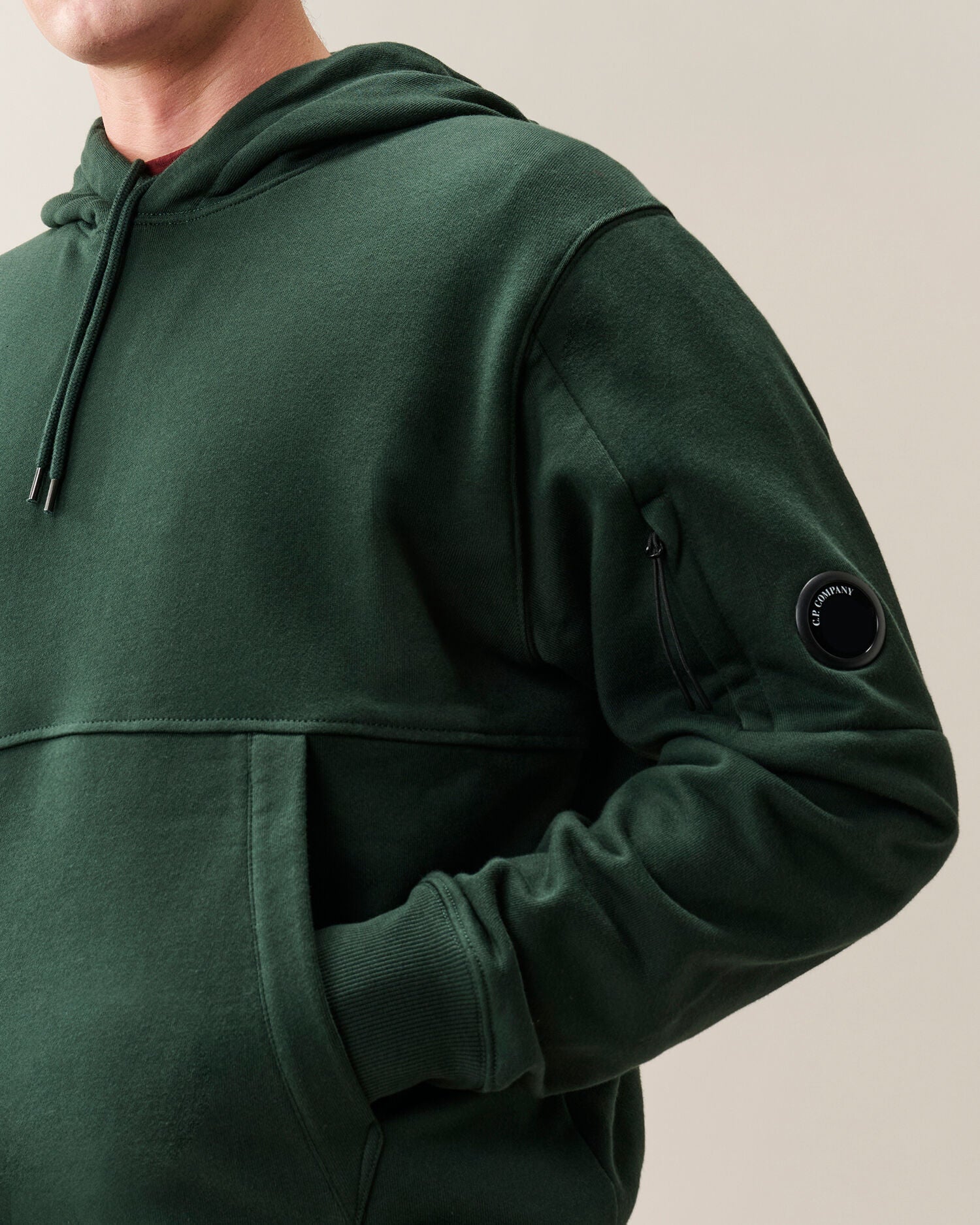 C.P. Company - Hoodie Diagonal Raised Ponderosa Green