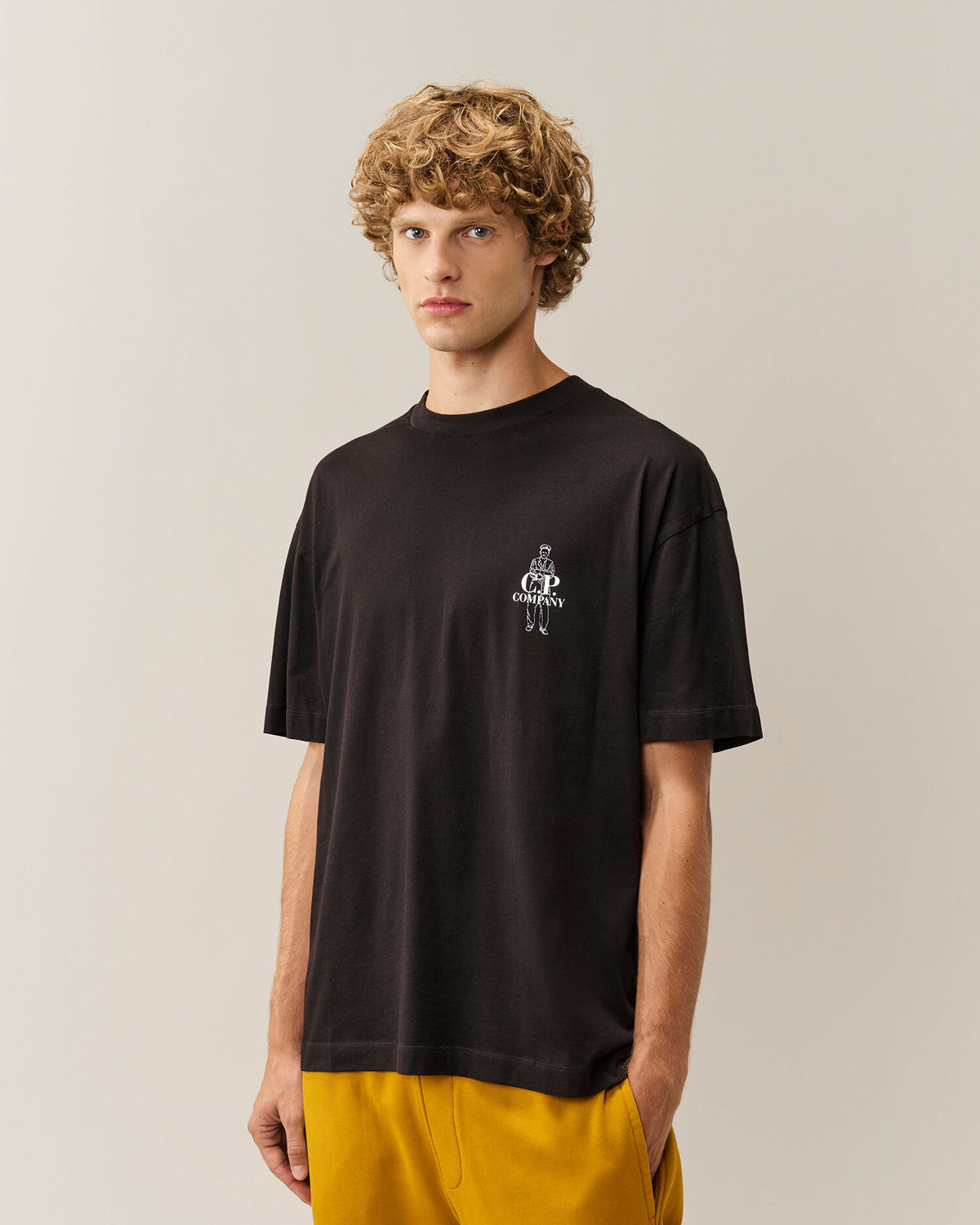 C.P. Company - Tees-shirt Jersey Comfort Logo Black