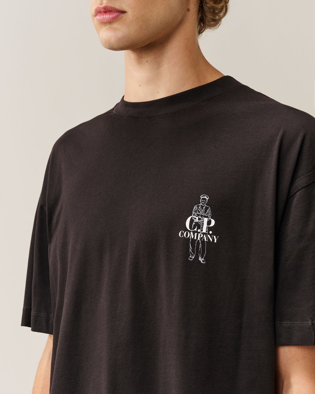 C.P. Company - Tees-shirt Jersey Comfort Logo Black
