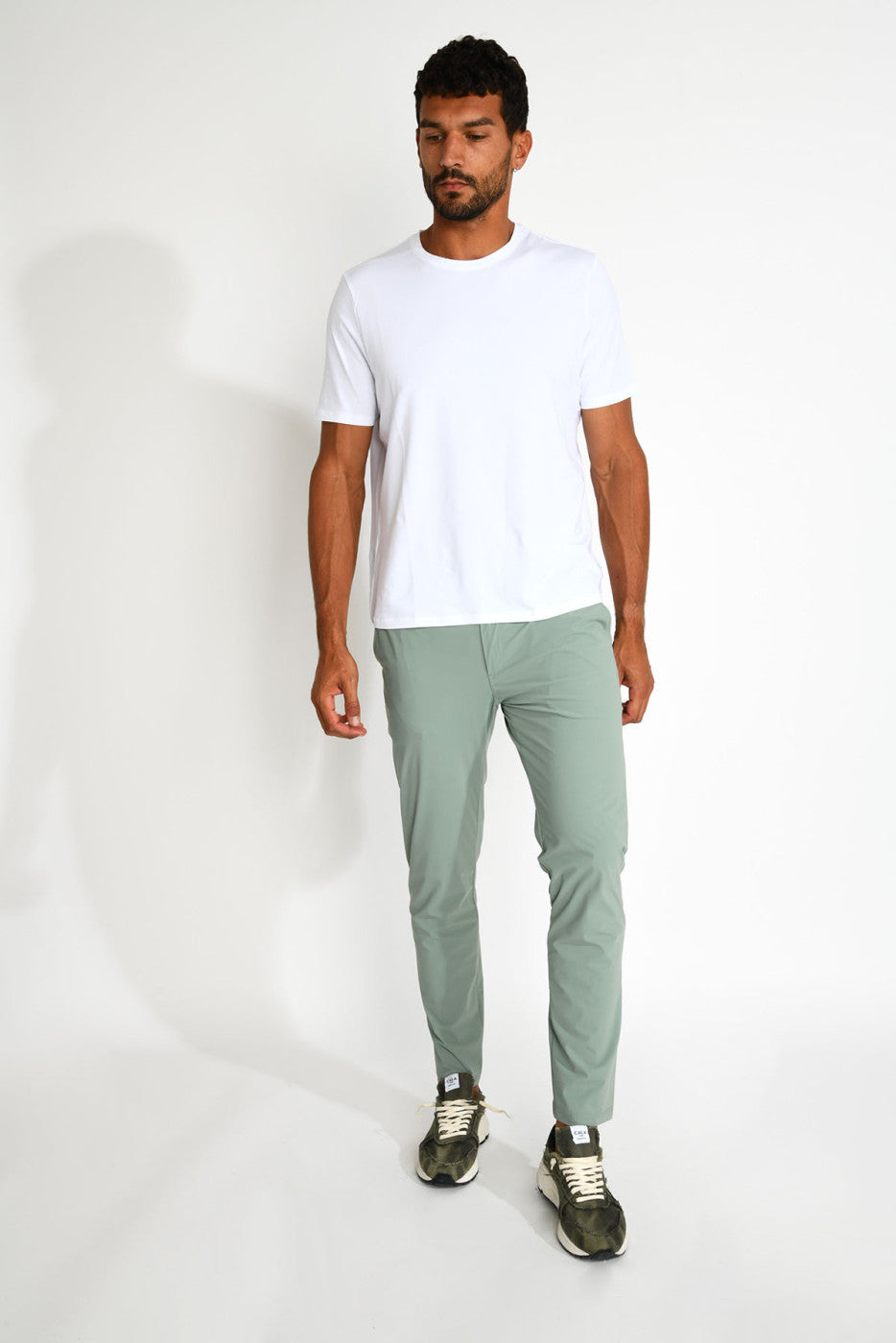 CALA - Pantalon Serge Lescala Vert Mousse