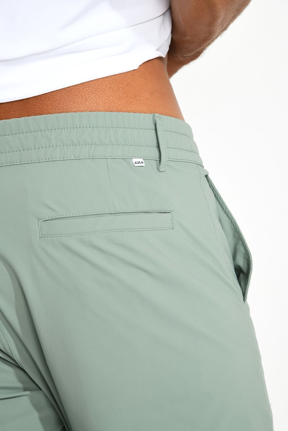CALA - Pantalon Serge Lescala Vert Mousse