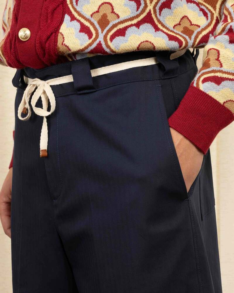 Drôle de Monsieur - Le Short Workwear Chevron Navy