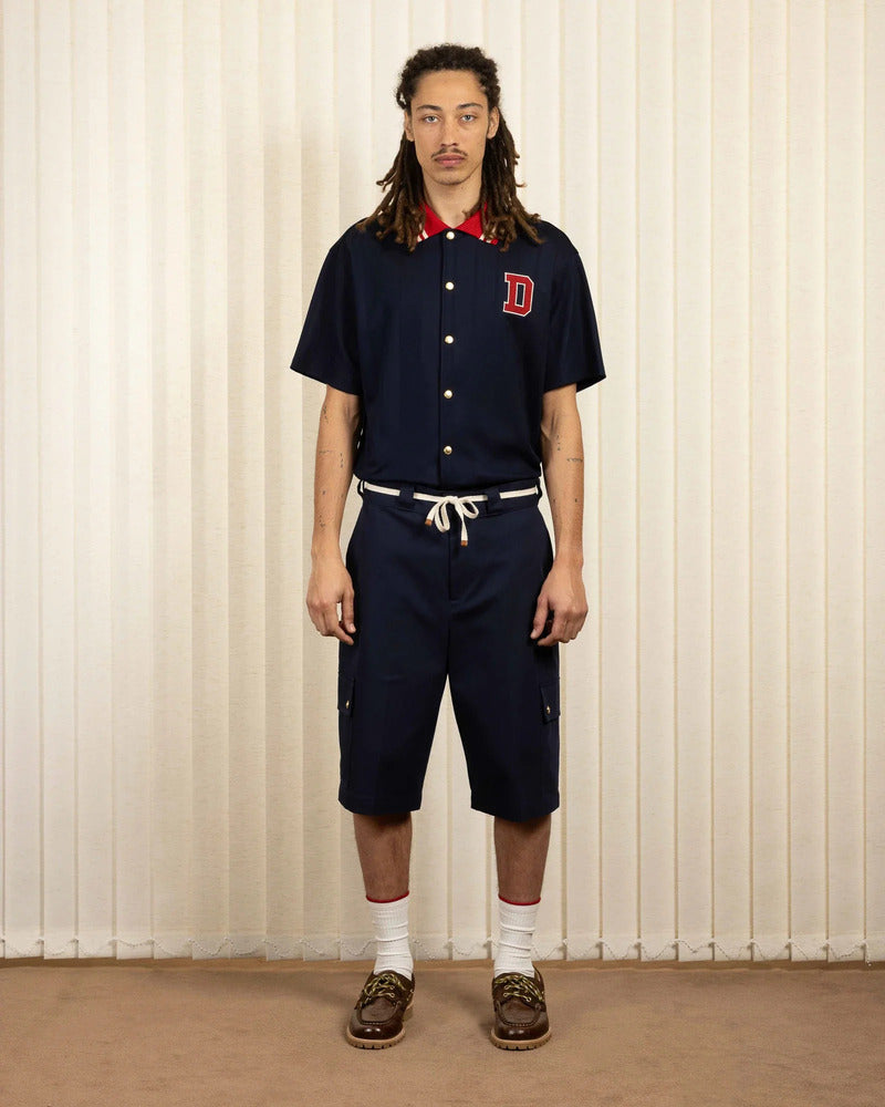 Drôle de Monsieur - Le Short Workwear Chevron Navy