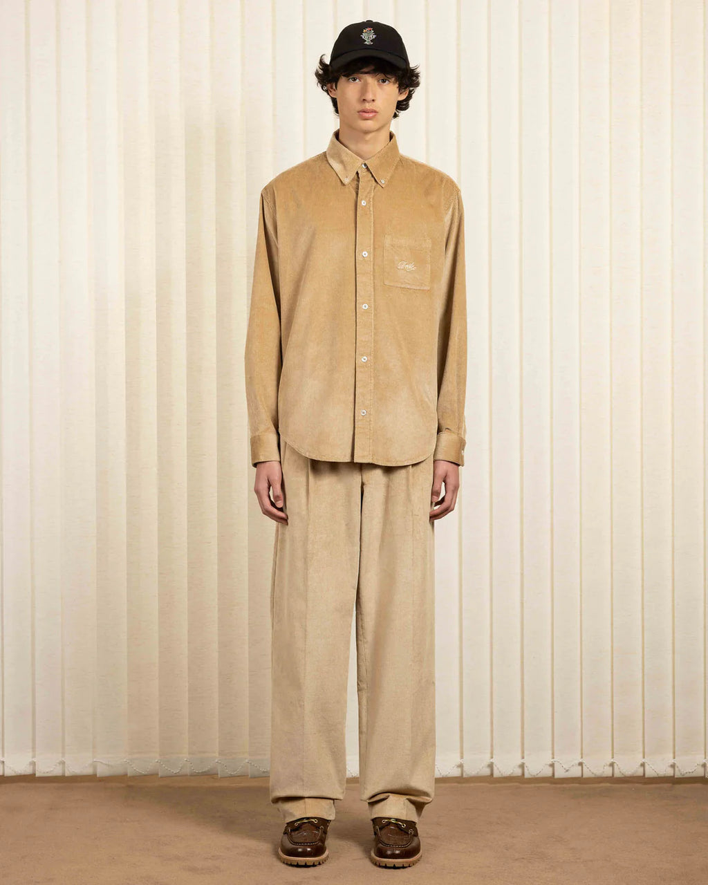 Drôle de Monsieur - Chemise en velours côtelé Beige