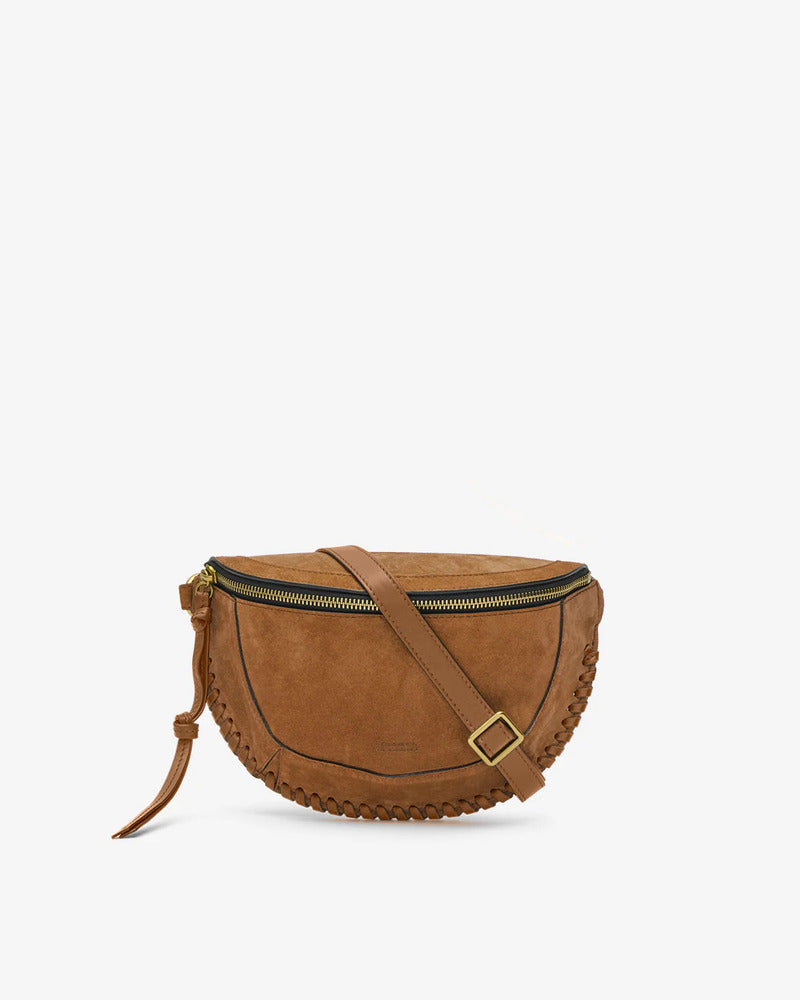 ISABEL MARANT - Sac Skano Velours Cognac