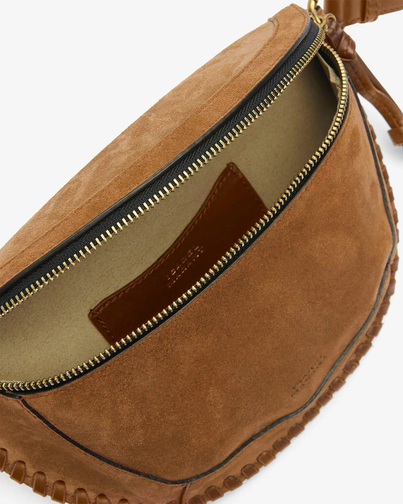 ISABEL MARANT - Sac Skano Velours Cognac