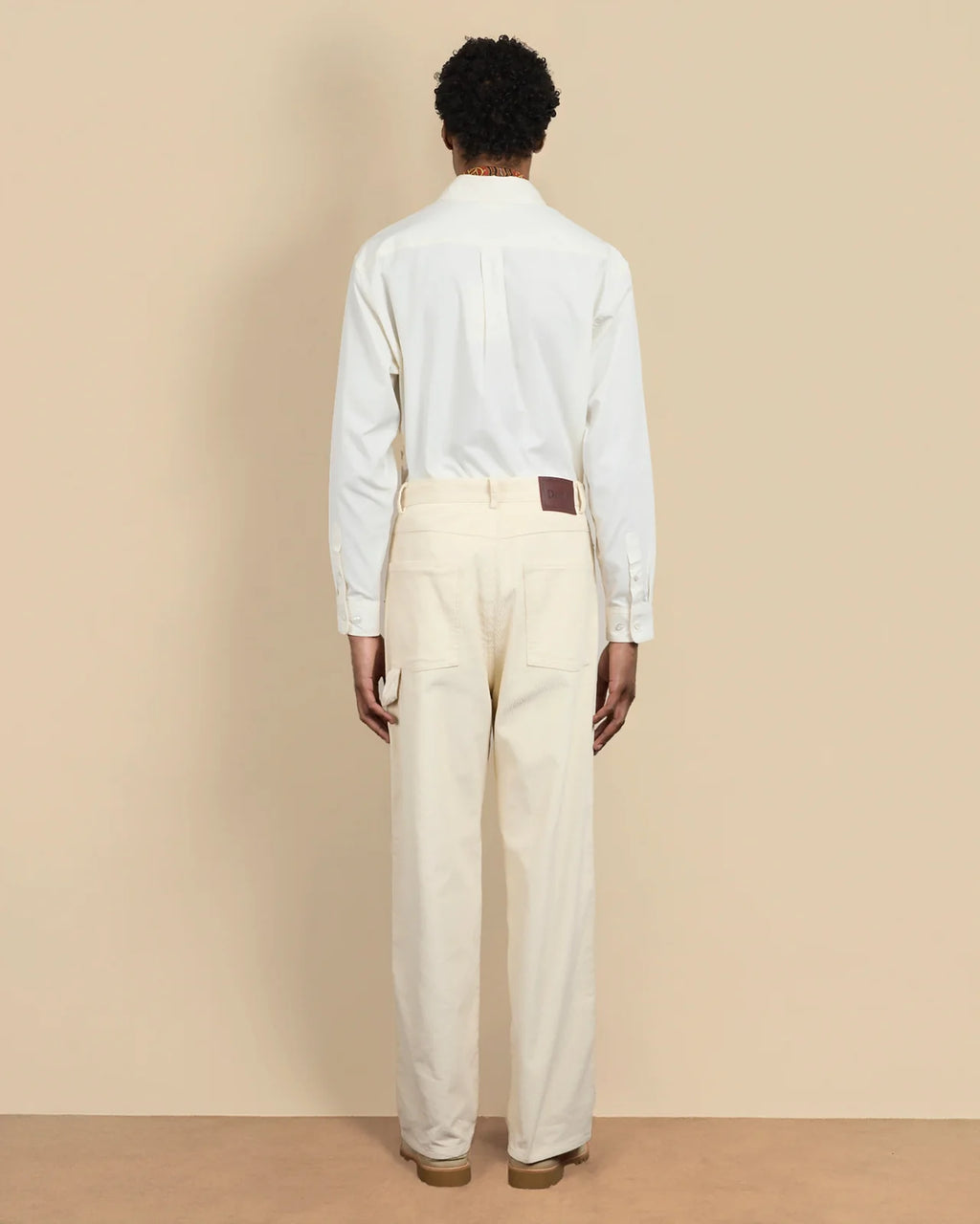 Drôle de Monsieur - Le pantalon Baggy Velours Ecru