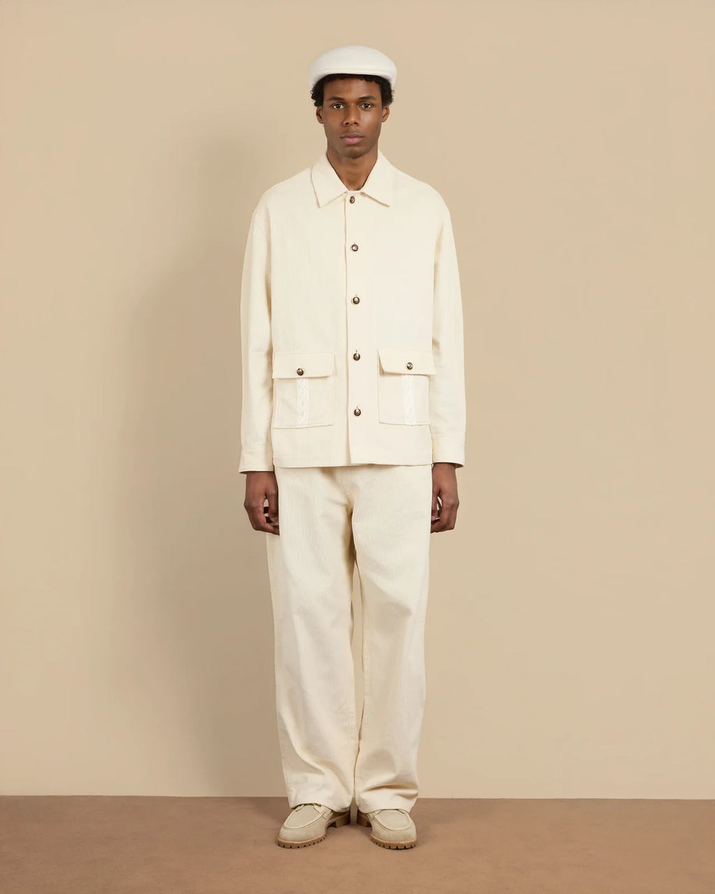 Drôle de Monsieur - La Surchemise Corduroy Ecru