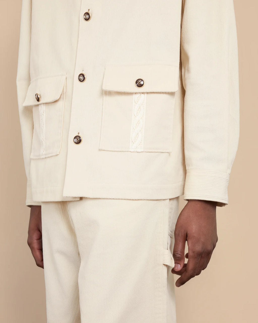 Drôle de Monsieur - La Surchemise Corduroy Ecru