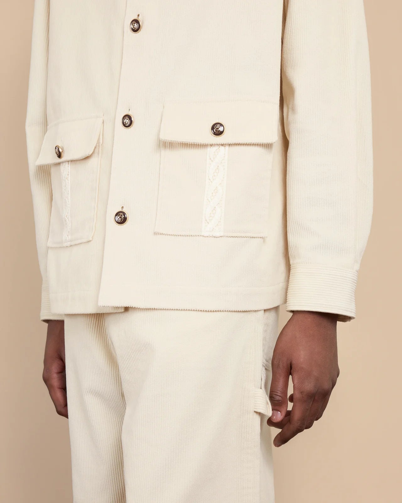 Drôle de Monsieur - La Surchemise Corduroy Ecru