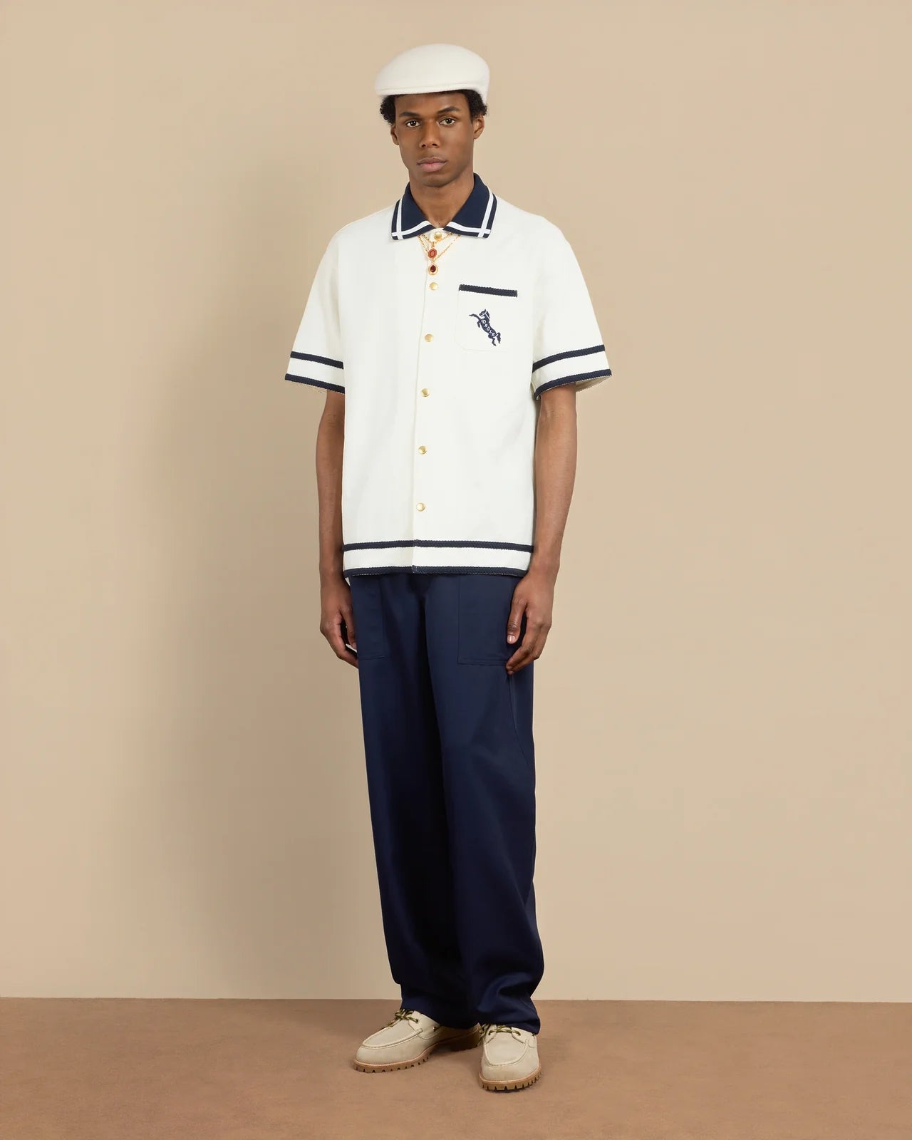 Drôle de Monsieur - La Chemise Piquée Cheval Tofu