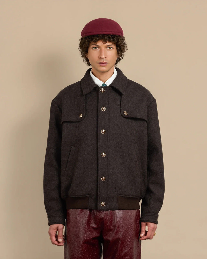 Drôle de Monsieur - Le Blouson Laine Marron