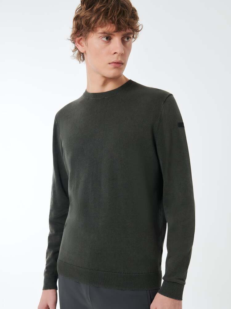 RRD - Pull Techno wash round 16 knit Forest Green
