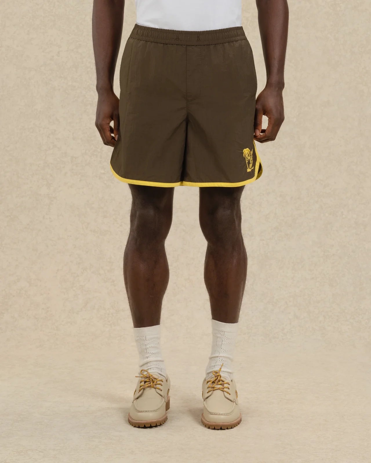 Drôle de Monsieur - Short Plage slogan Palmier Kaki