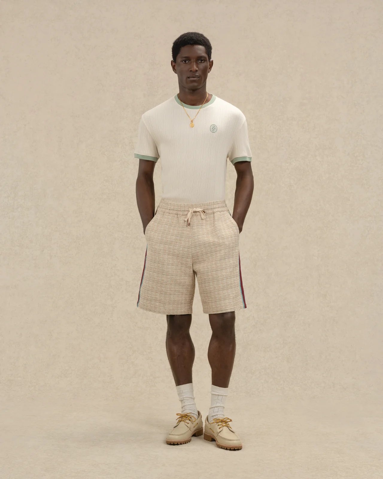 Drôle de Monsieur - Short Tweed D Miroir Beige