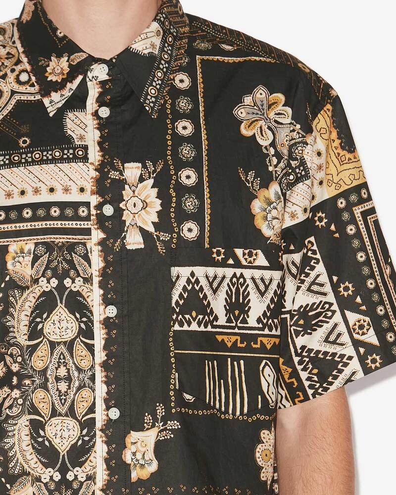 ISABEL MARANT - Chemise Garlonn Noir/Ocre