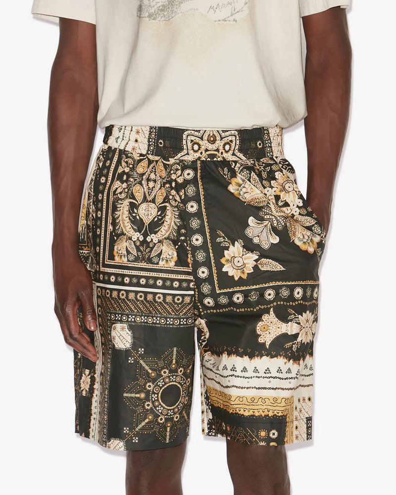 ISABEL MARANT - Short Gregorian Noir/Ocre