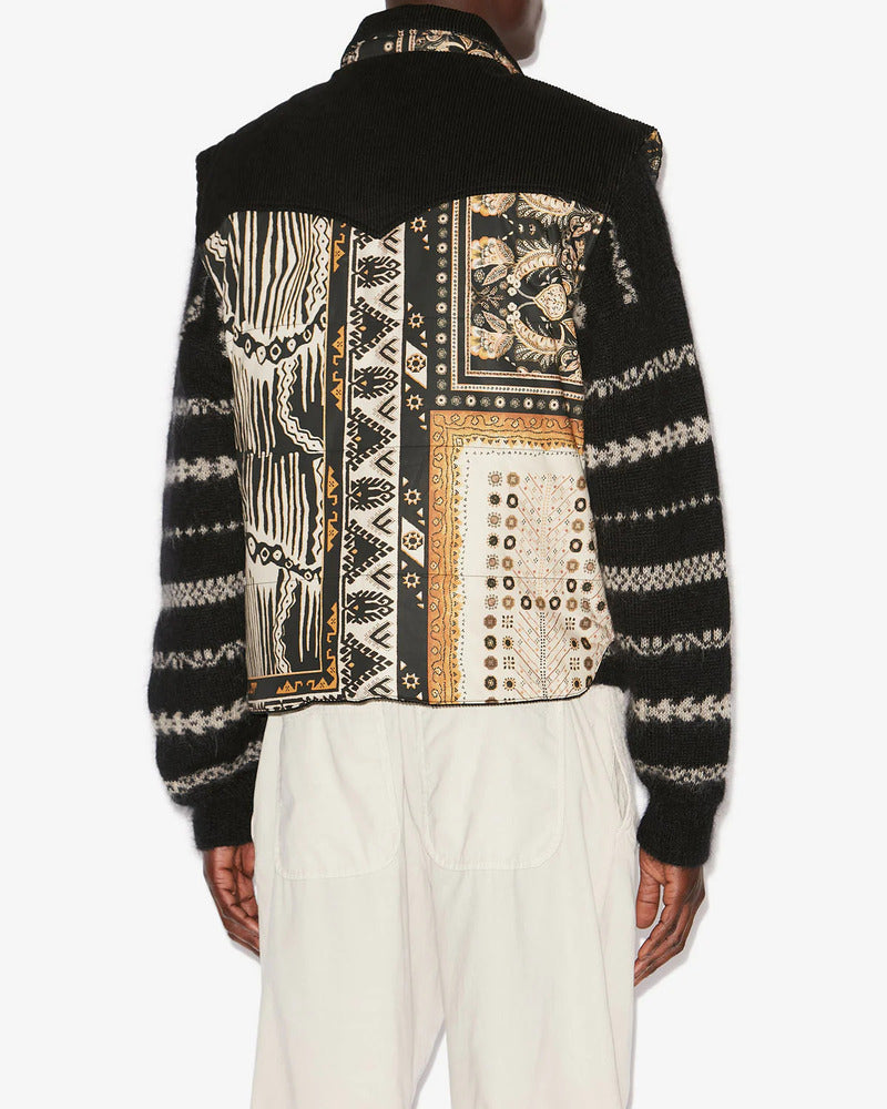 ISABEL MARANT - Veste Glen Noir/Ocre