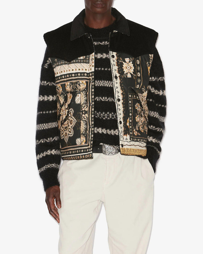 ISABEL MARANT - Veste Glen Noir/Ocre