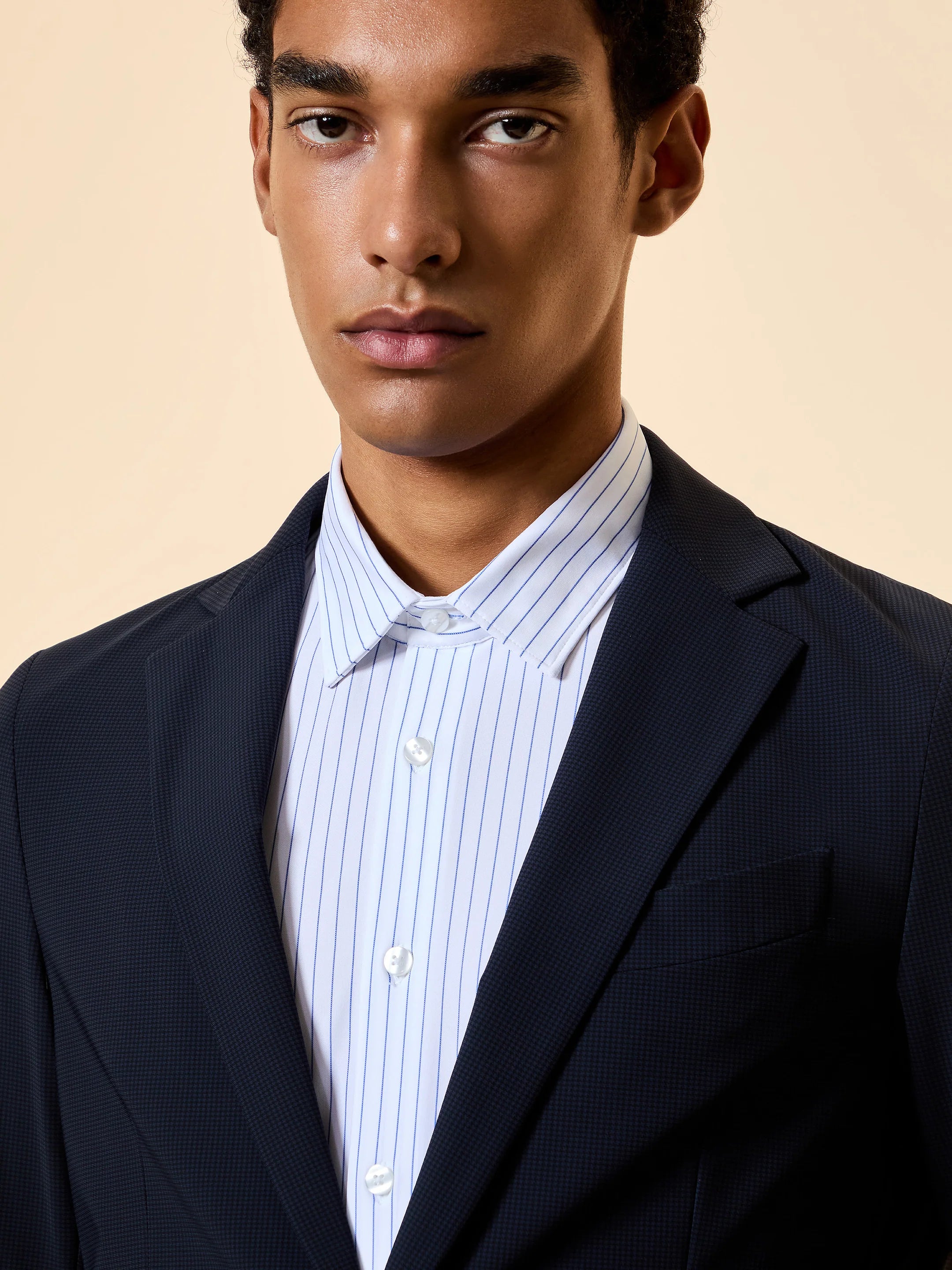 RRD - Blazer Surflex micro pied de poule Marine Blue