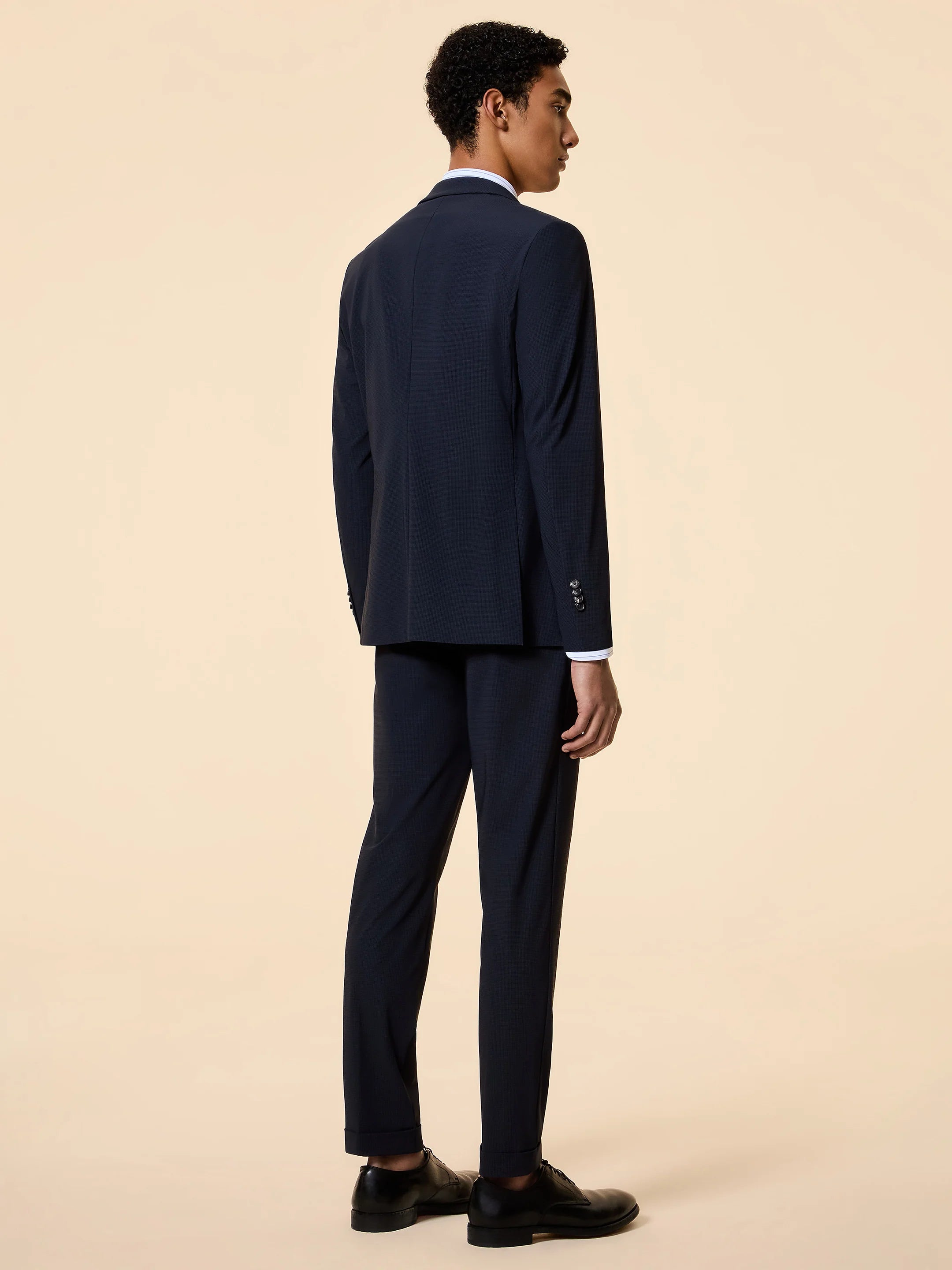 RRD - Blazer Surflex micro pied de poule Marine Blue