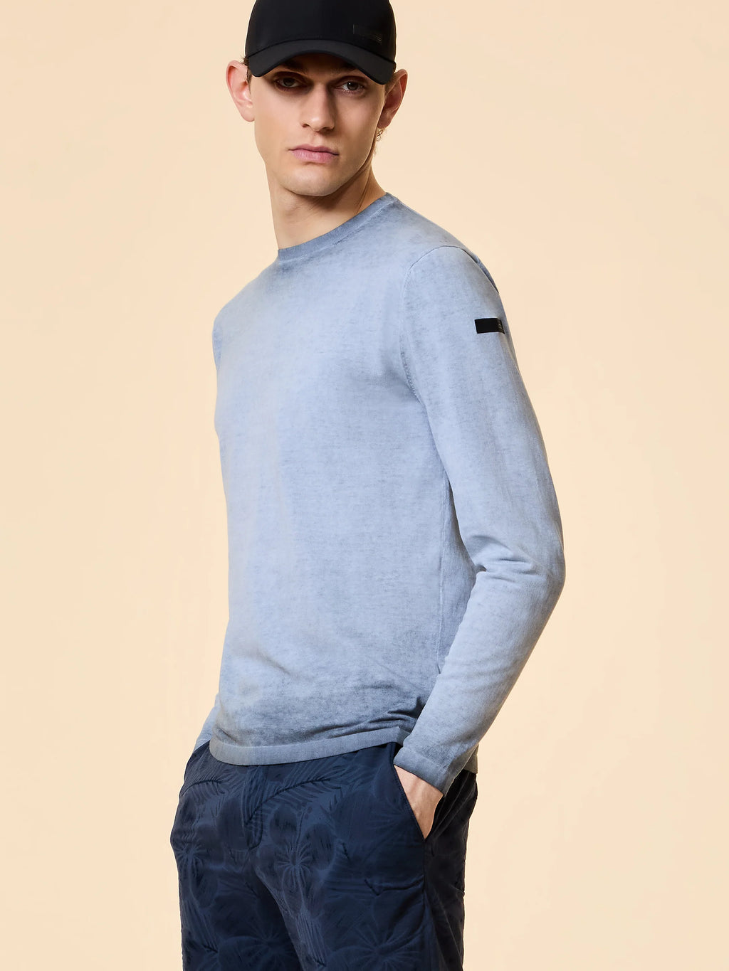 RRD - Pull Shirty Ice Round Knit Blue Black