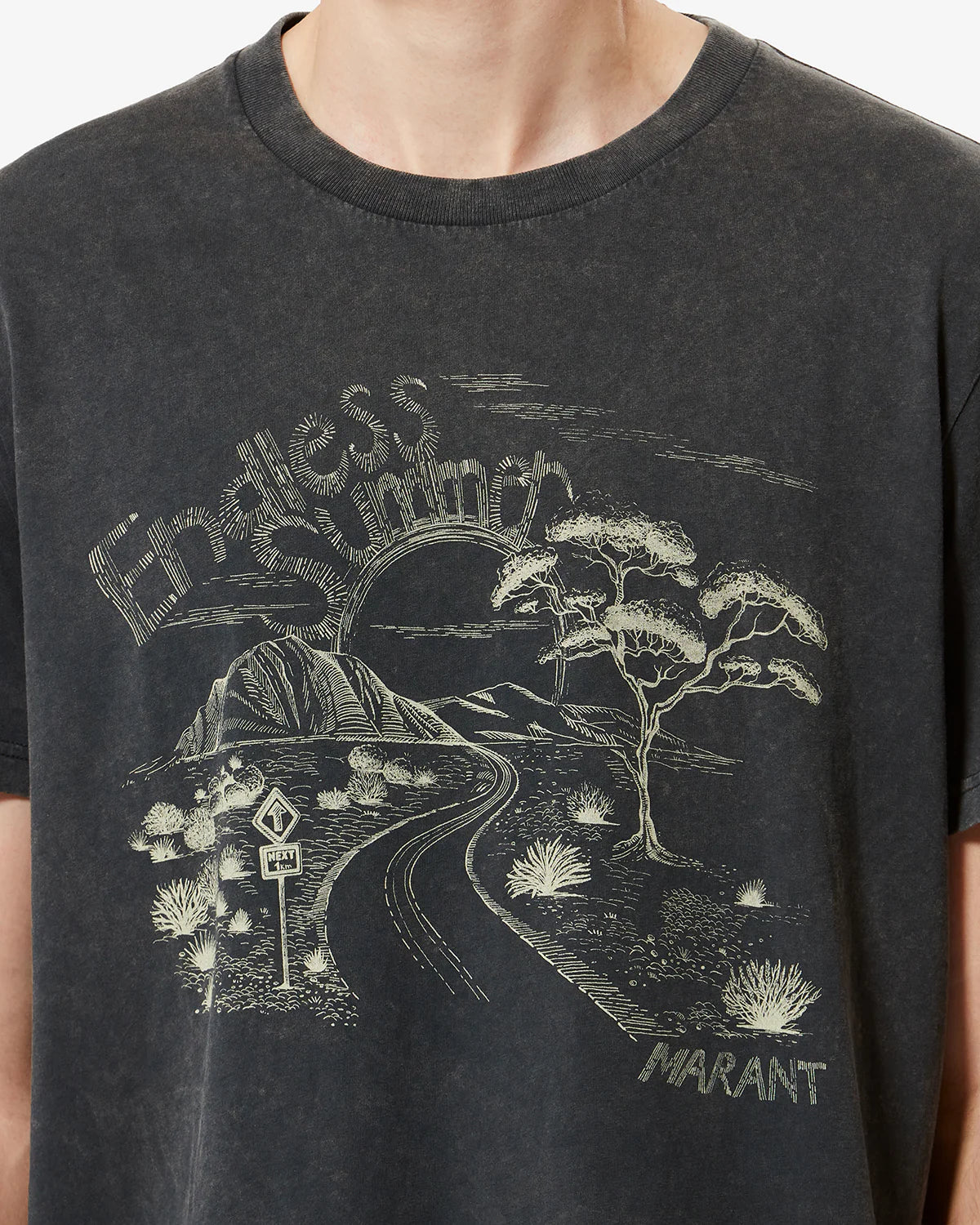 Isabel Marant - T-shirt Honore Noir Délavé