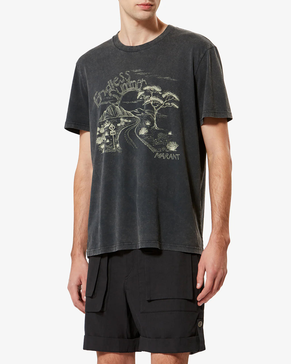 Isabel Marant - T-shirt Honore Noir Délavé