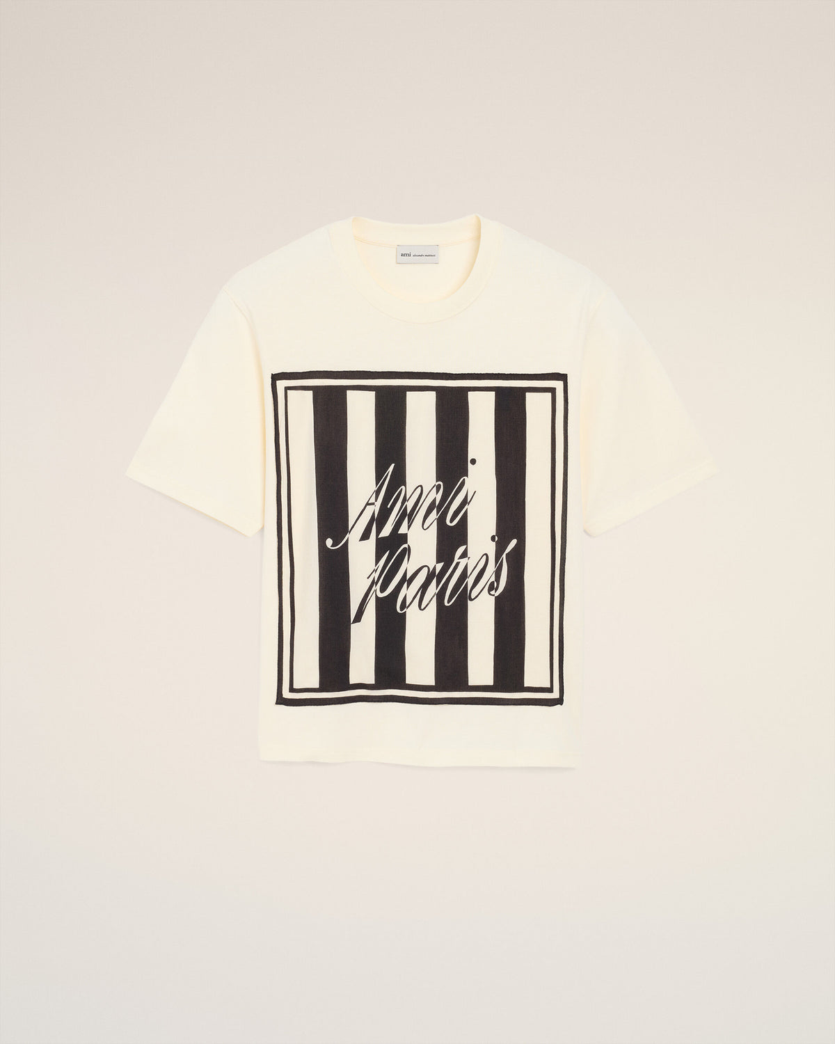 AMI - T-shirt Foulard Ami Paris Blanc Créme