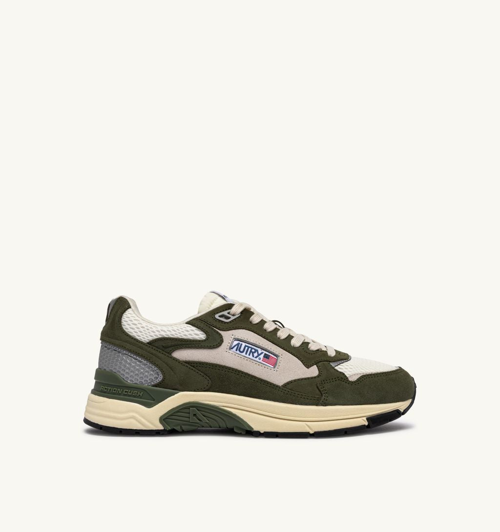 AUTRY - Basket Hyperway Suede Bicolore /Mesh Salvia/White