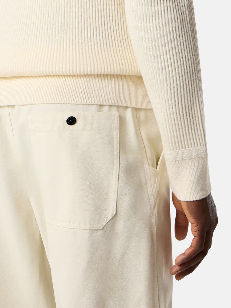 Stone Island - 3100009 Pantalon Jogger Organic Panama ivory