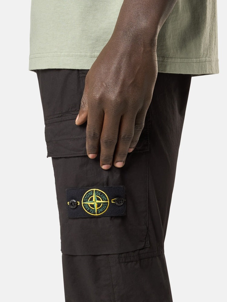 Stone Island - 3100031 Pantalon Cargo Stretch coton tela Noir