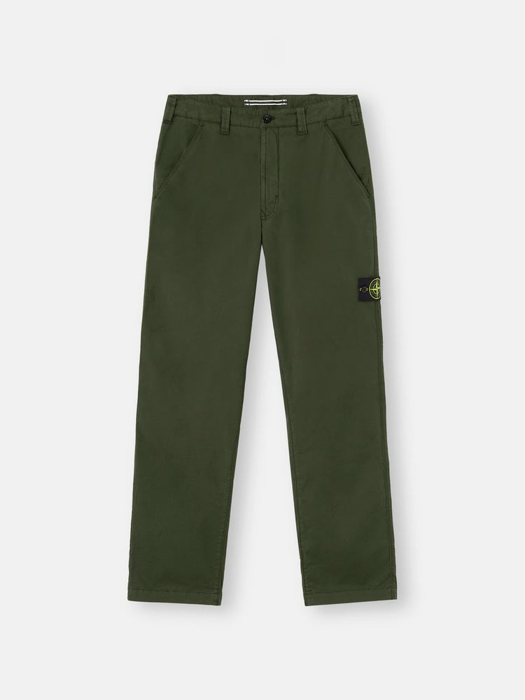 Stone Island - 3100035 Pantalon Chino coupe régular Vert Juniper