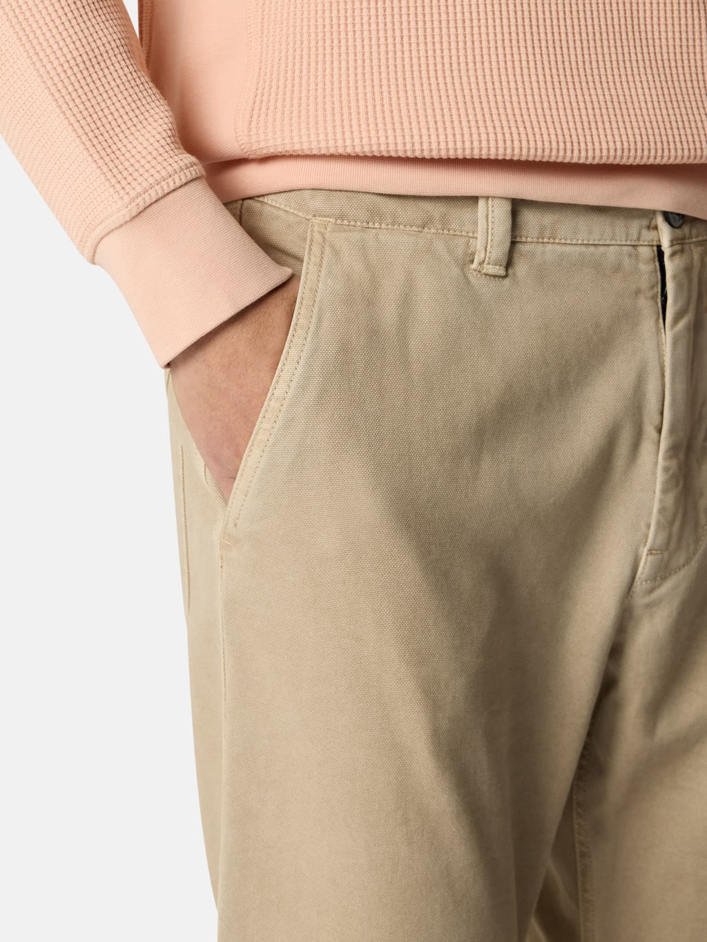 Stone Island - 3100037 Pantalon coupe régular Organic Panama coton old effect Désert