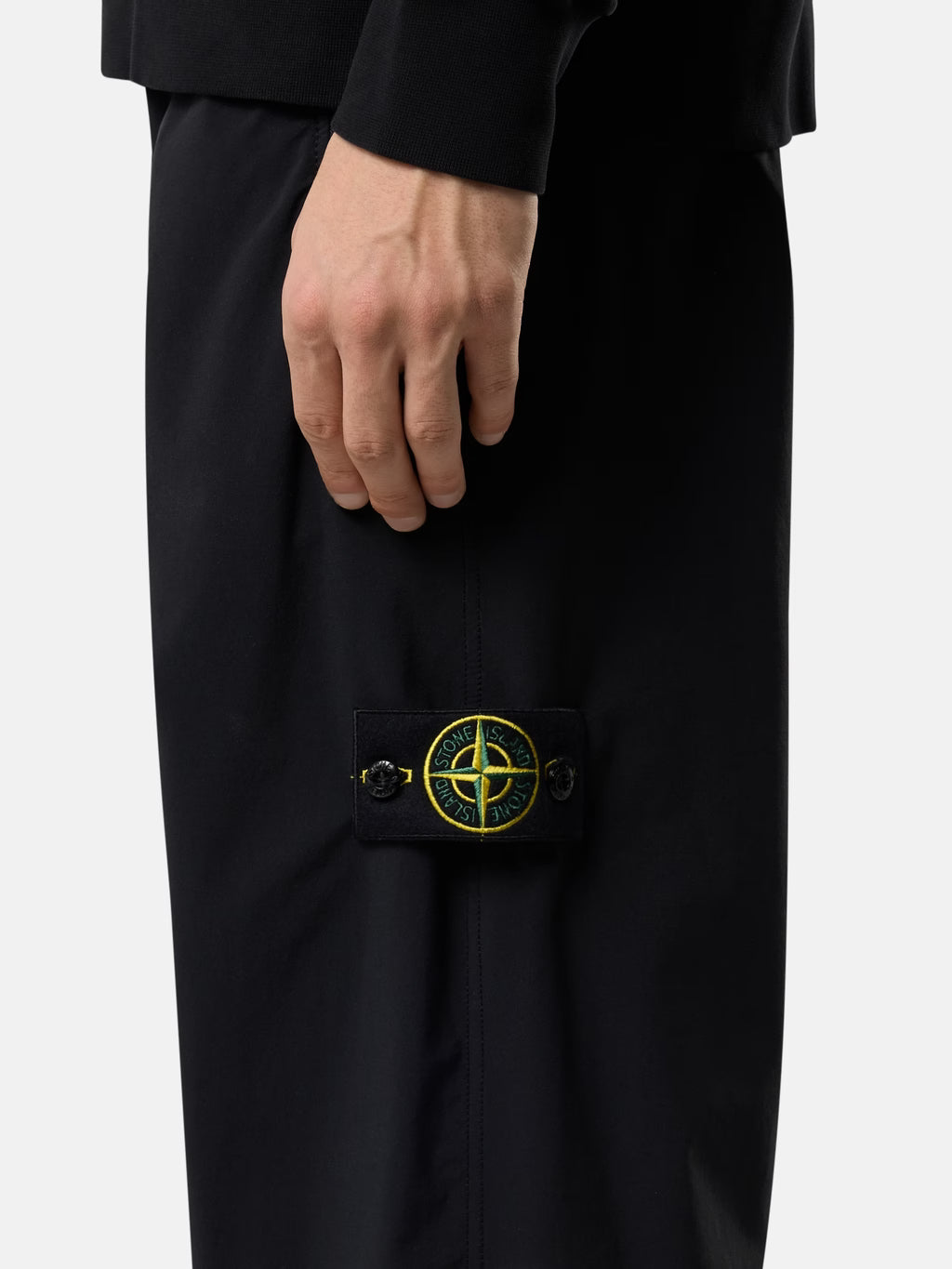 Stone Island - 3100048 Pantalon de survêtement Stech Nylon Tech Fleece Noir