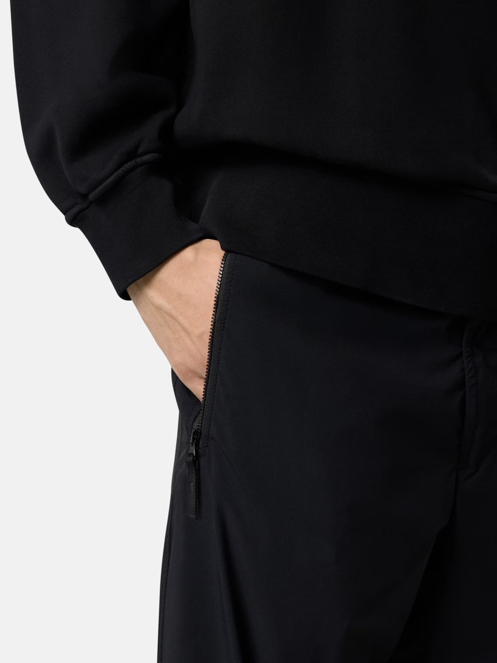 Stone Island - 3100048 Pantalon de survêtement Stech Nylon Tech Fleece Noir