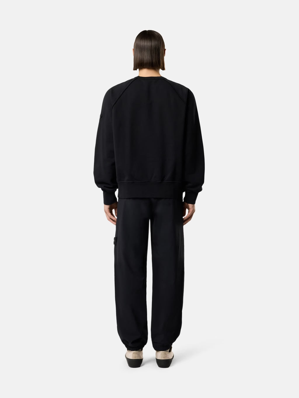 Stone Island - 3100048 Pantalon de survêtement Stech Nylon Tech Fleece Noir