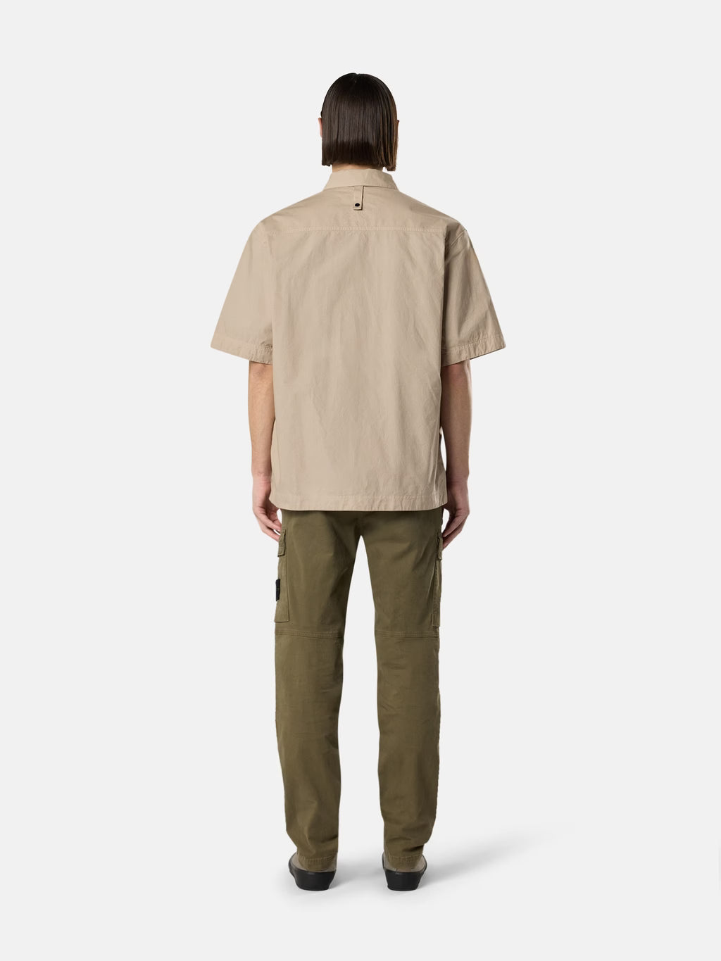 Stone Island - 3100051 Pantalon Cargo organic coton STRETCH BROKEN TWILL 'OLD' EFFECT Vert Militaire