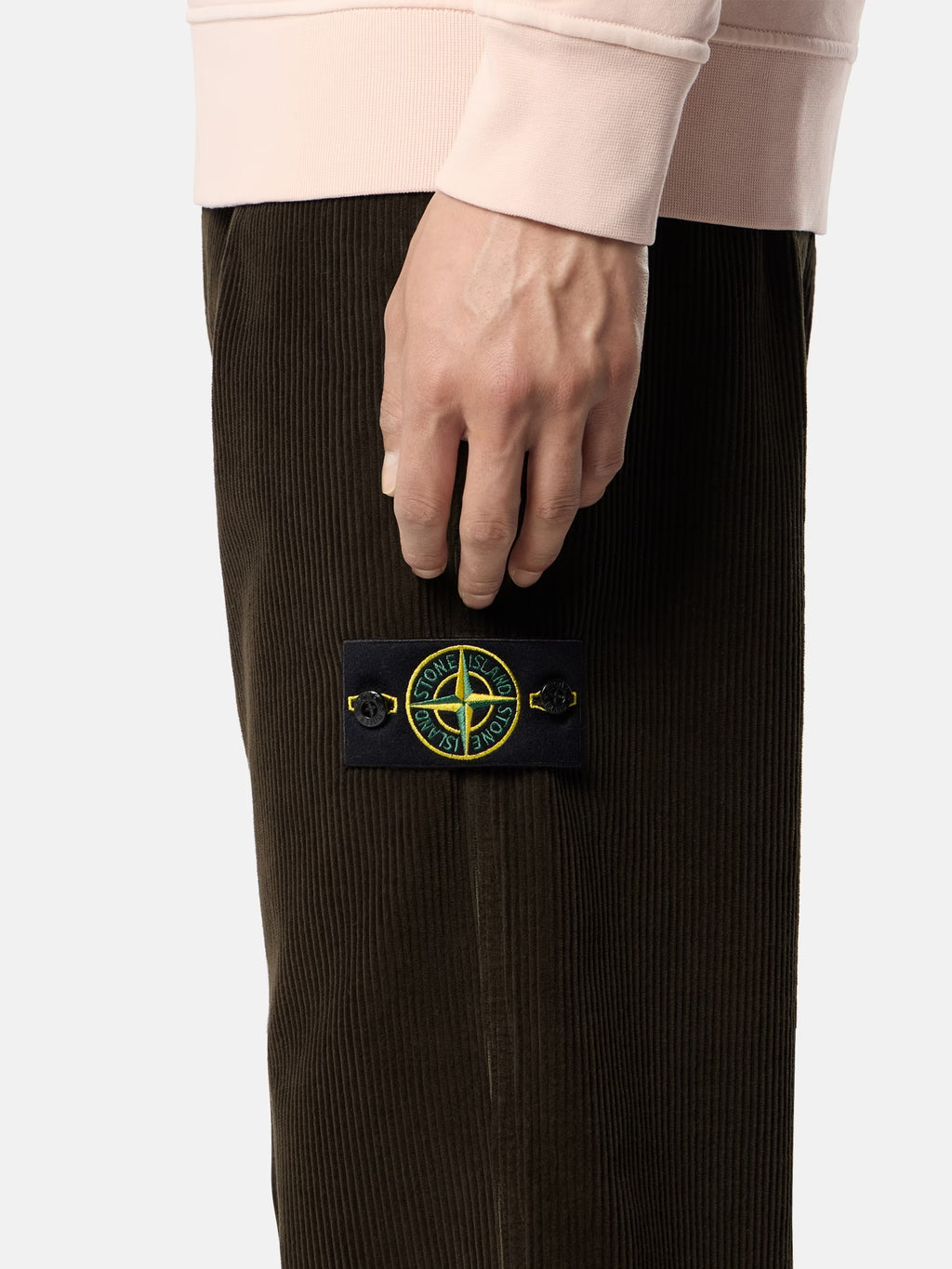 Stone Island - 3100059  Pantalon Velours Gris Charbon