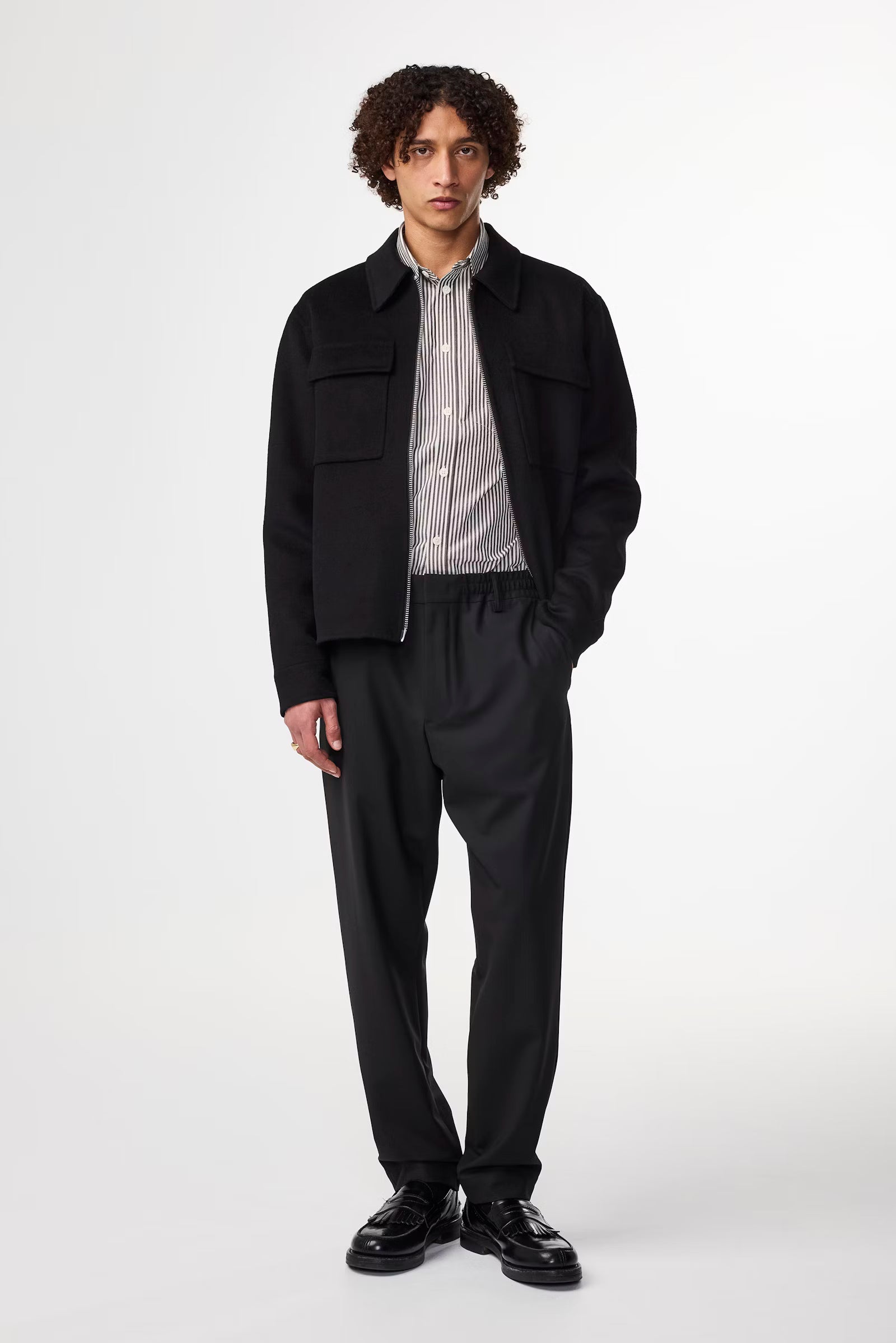 NN07 - Billie 1088 Pantalon Lightweight drawstring regular fit Black