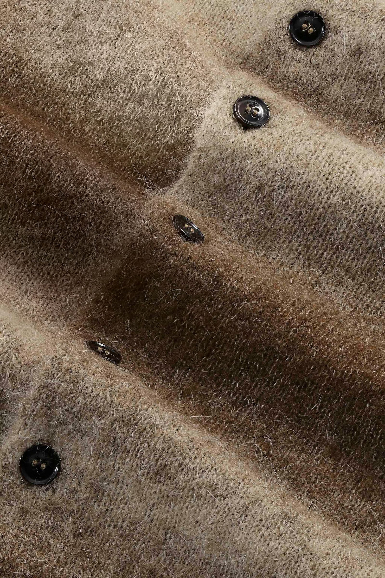 NN07 - Aflie 6656 Alpaga blend Cardigan Camel Stripe