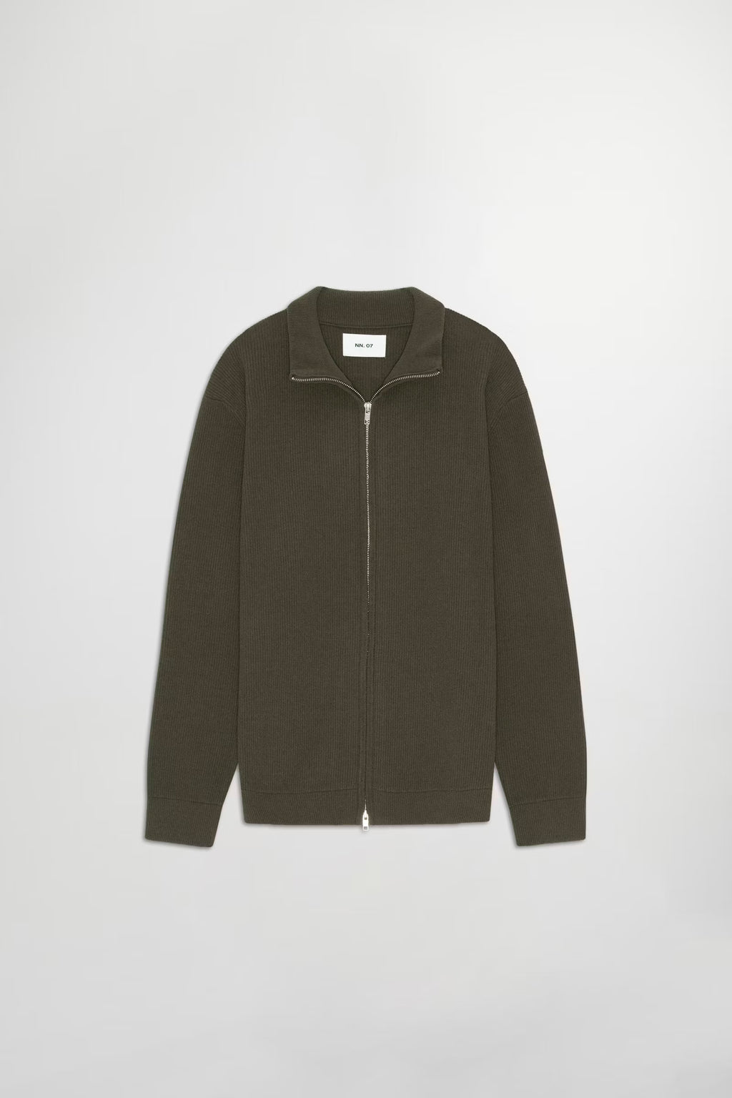 NN07 - Danny 6429 Full Zip Sweat Dark Army