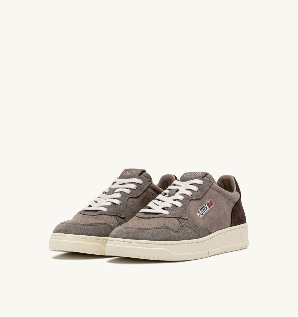 AUTRY - Basket Medalist Low Tricolor suede Cott/Antilop/Taupe