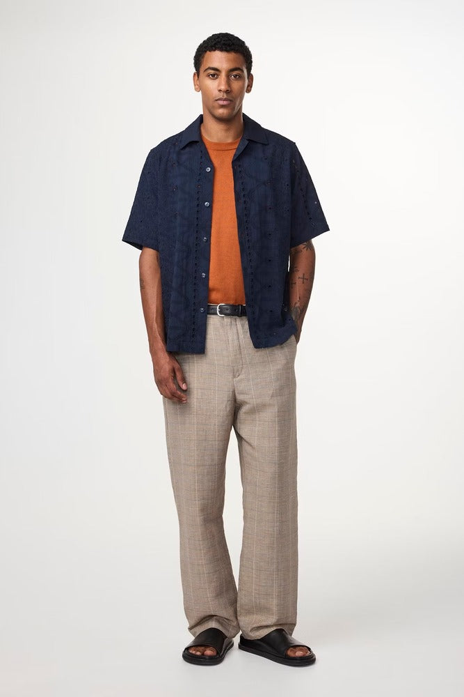 NN07 - Chemise Julio 5392 embroidery Navy BLue