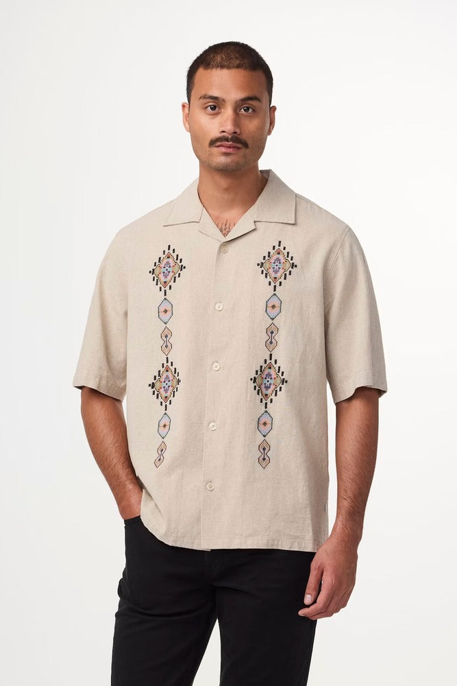 NN07 - Chemise Ole 5396 Linen blend Oatmeal