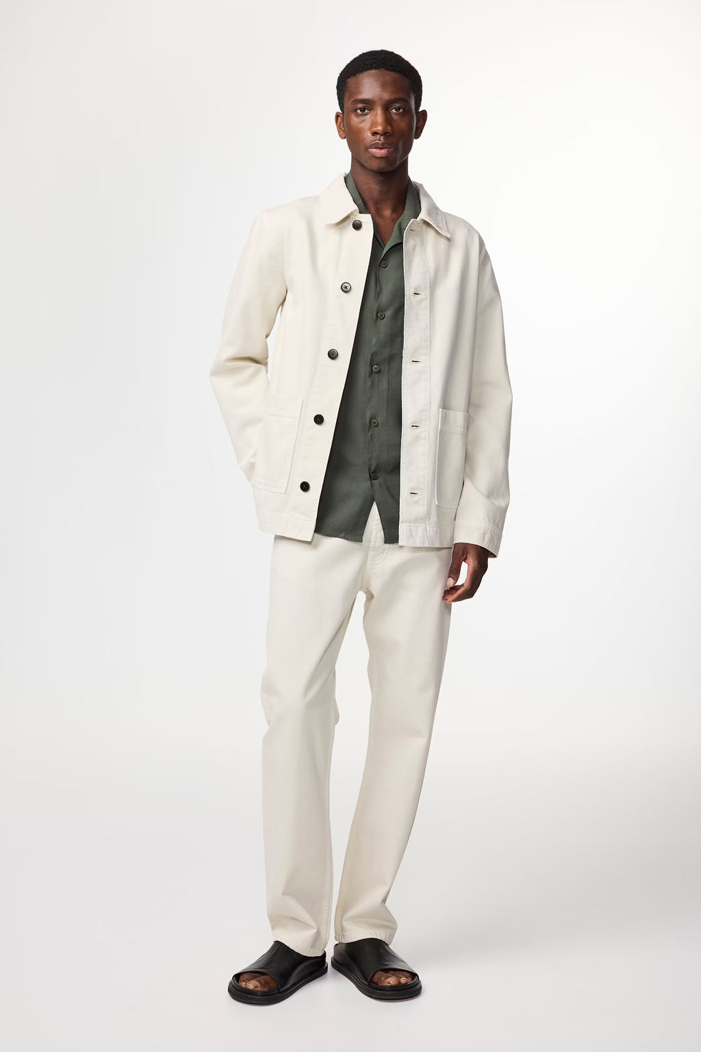 NN07 - Ollie 1874 Workwear Overshirt Ivory