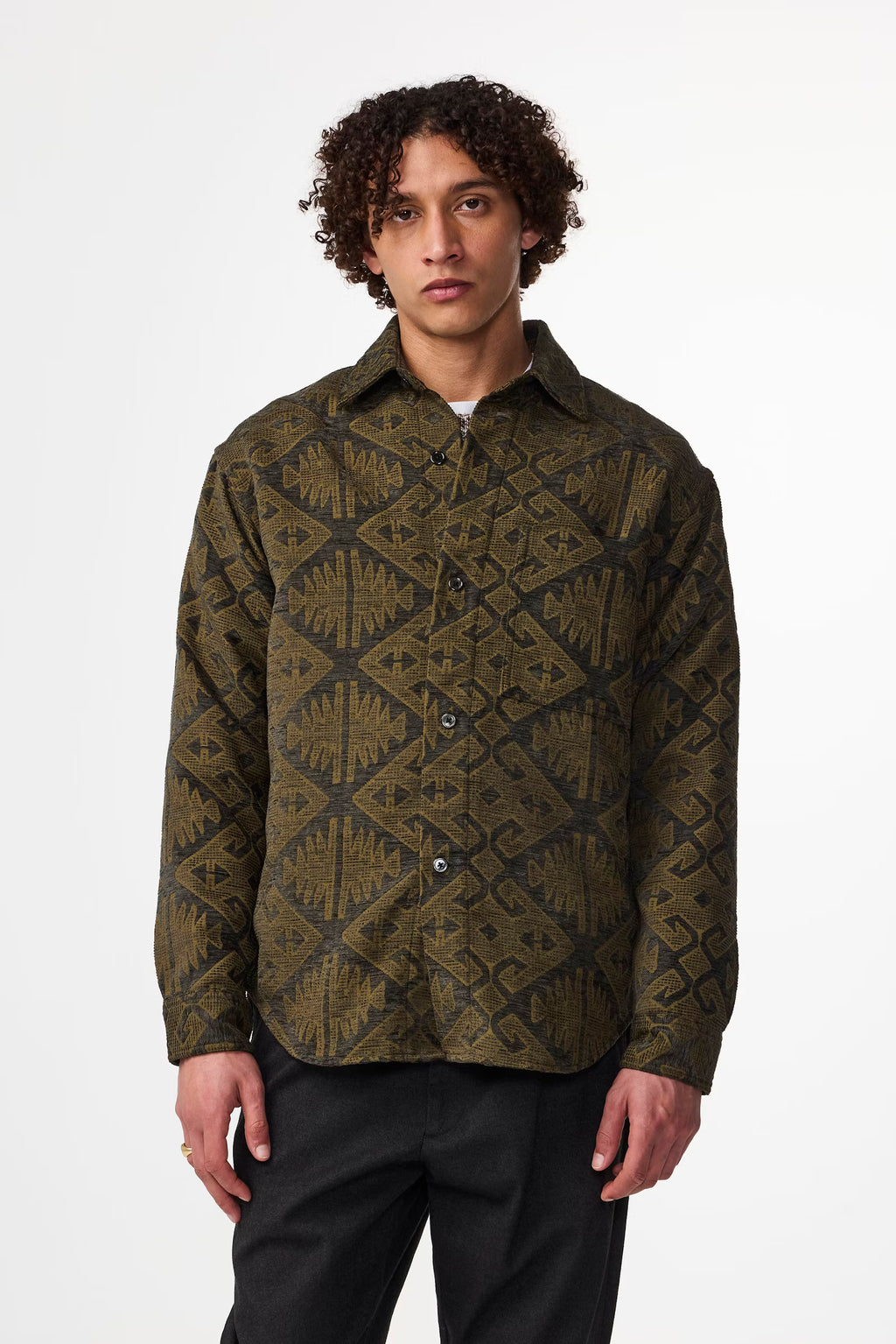 NN07 - Adwin 5579 Surchemise Jacquard Green Multi