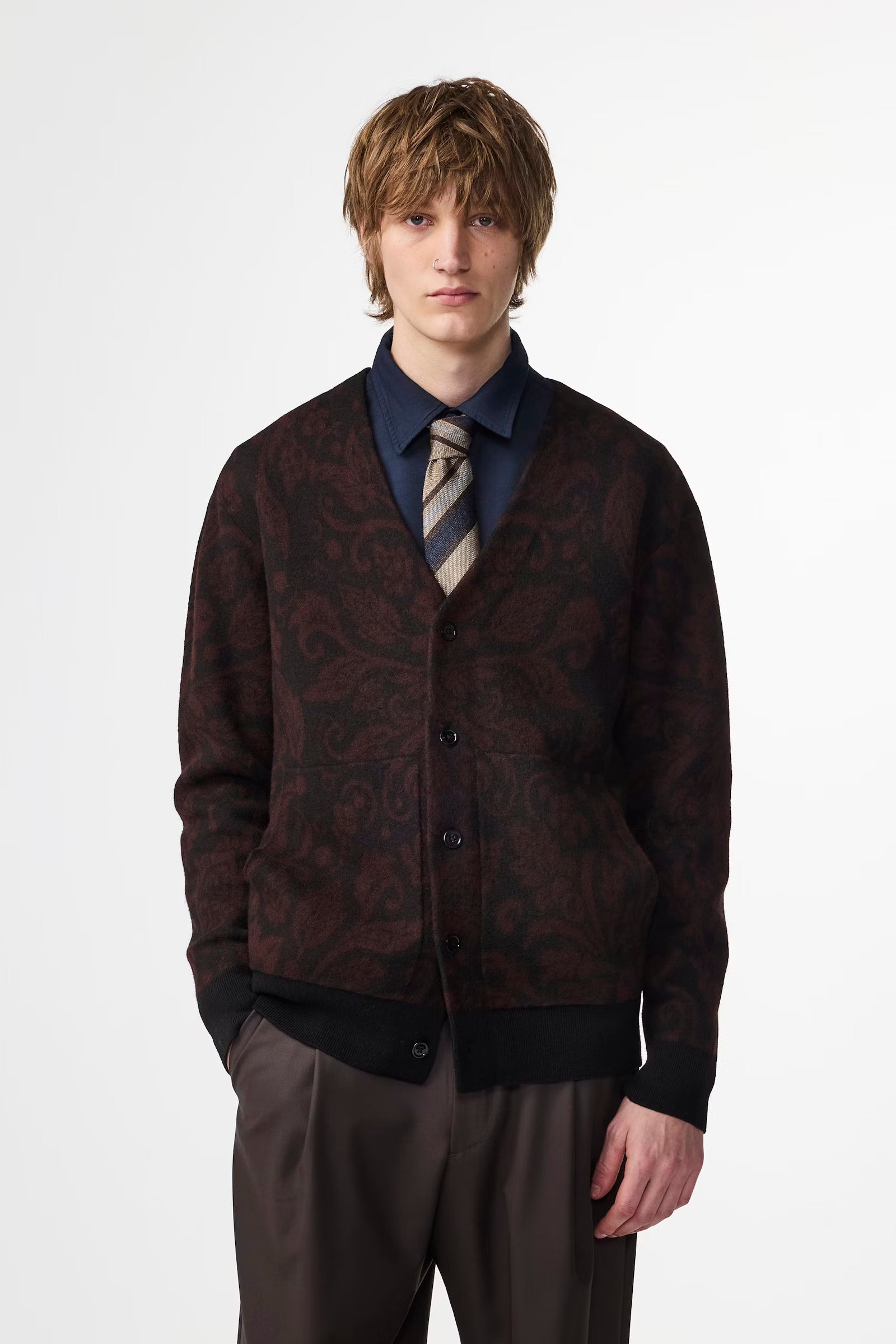 NN07 - Cardigan Michael Boiled wool Black