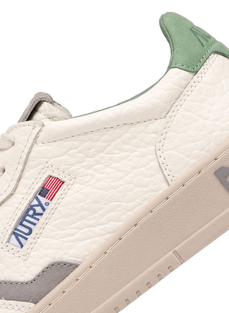 AUTRY - Basket Medalist Low cuir effet éléphant détails loden/vapor