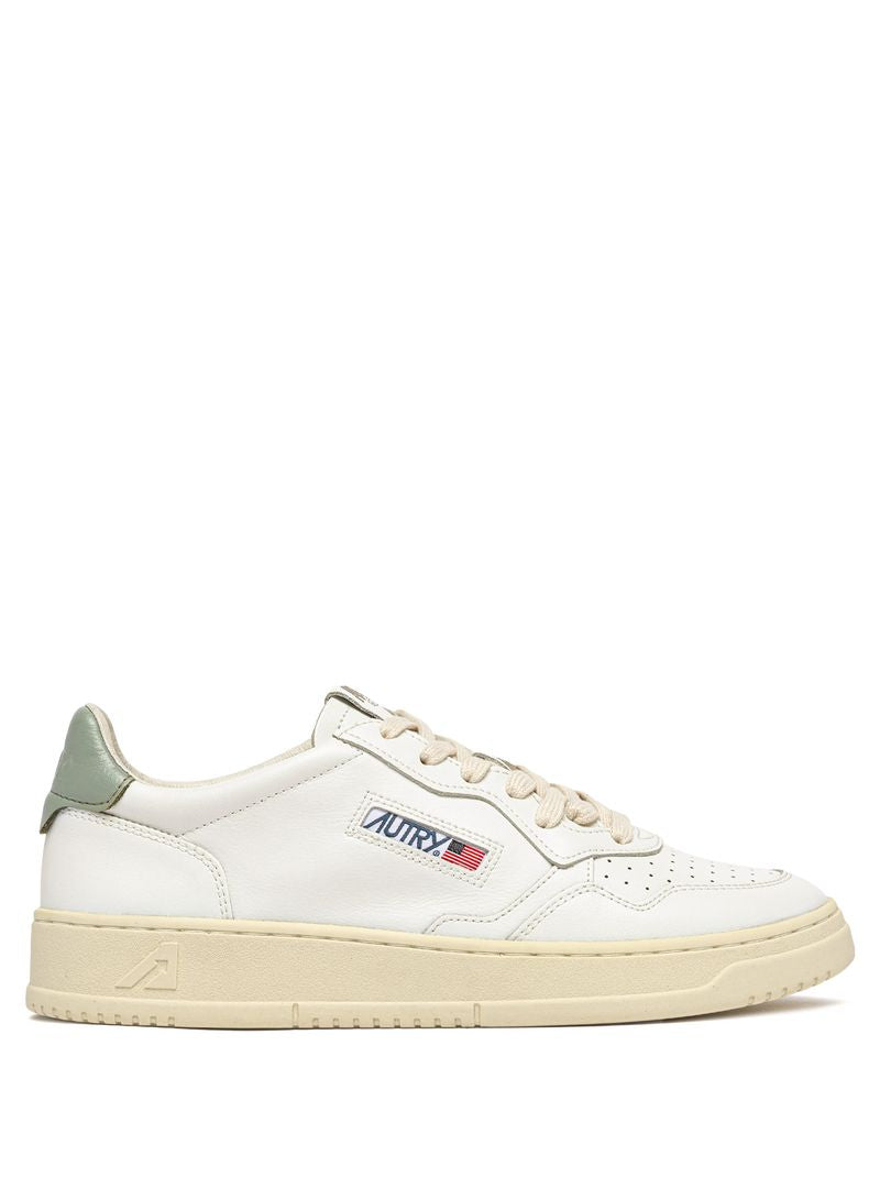 AUTRY - Basket Medalist Low cuir blanc / Seagrass